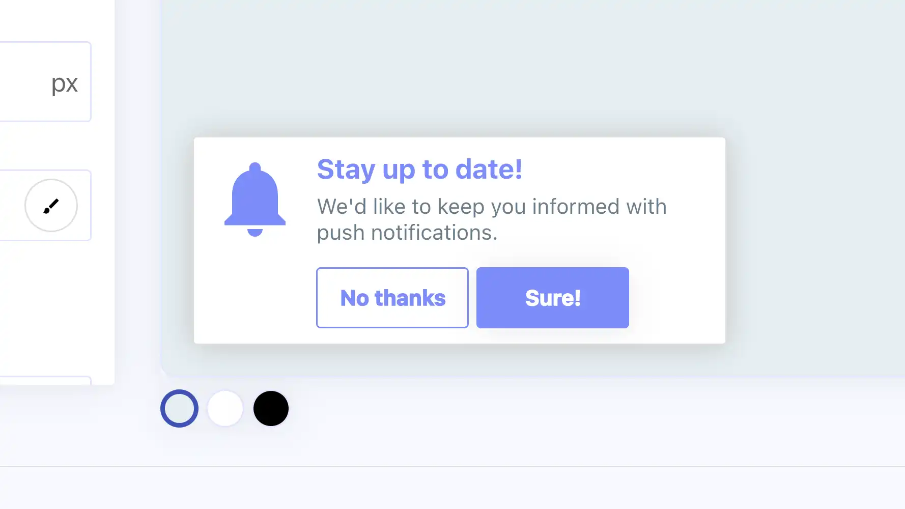 Appdate.io push onboarding widget